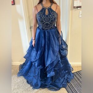 Cute big dress blue with jewels